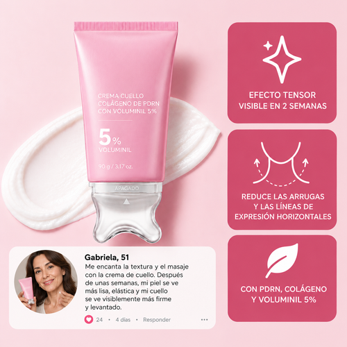 Crema Reafirmante para Cuello con PDRN y Colágeno + Gua Sha