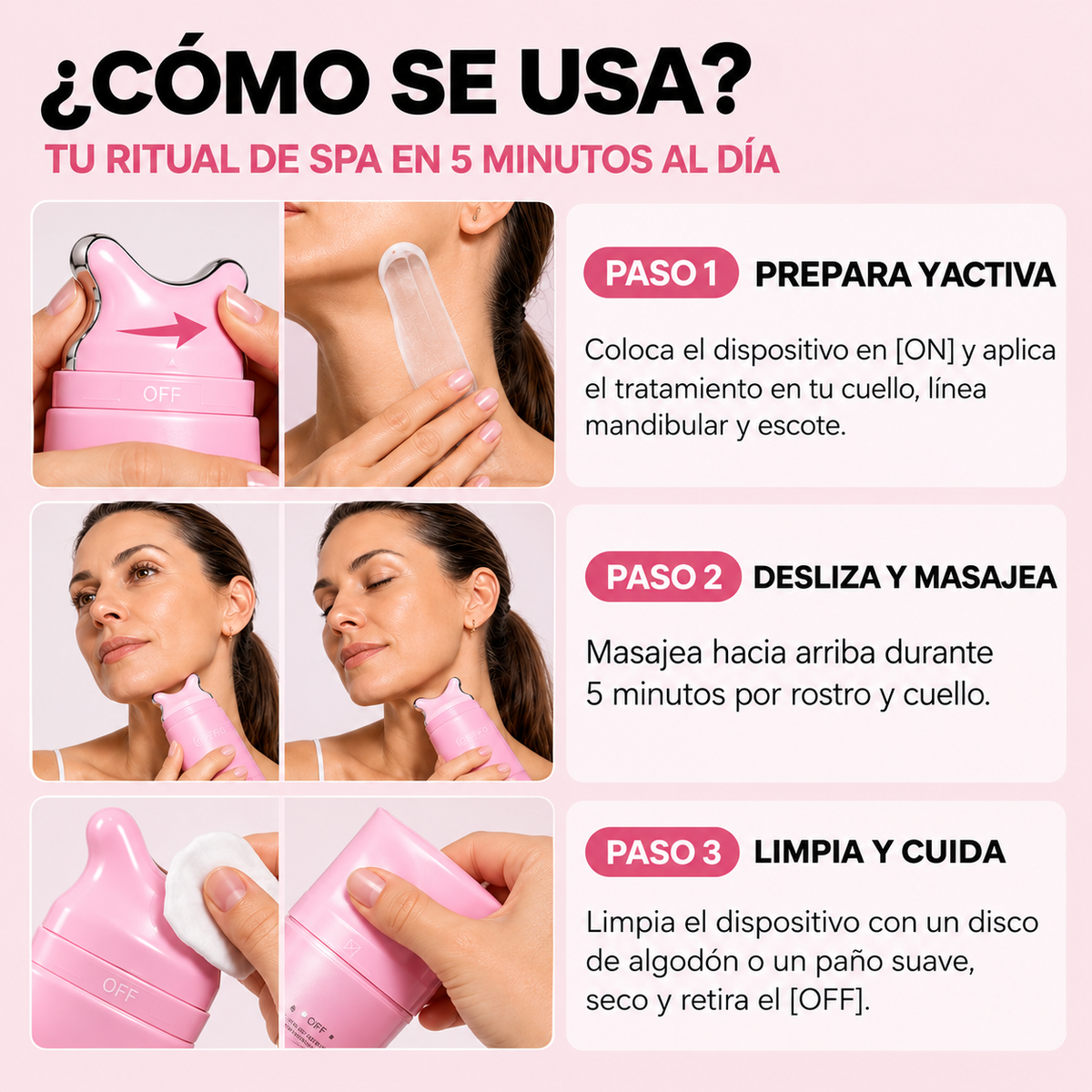 Crema Reafirmante para Cuello con PDRN y Colágeno + Gua Sha